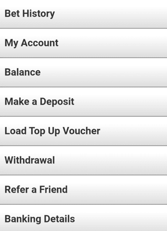 hollywoodbets mobile account menu