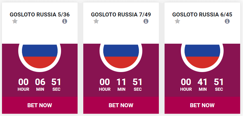 russia gosloto betway lucky numbers draws