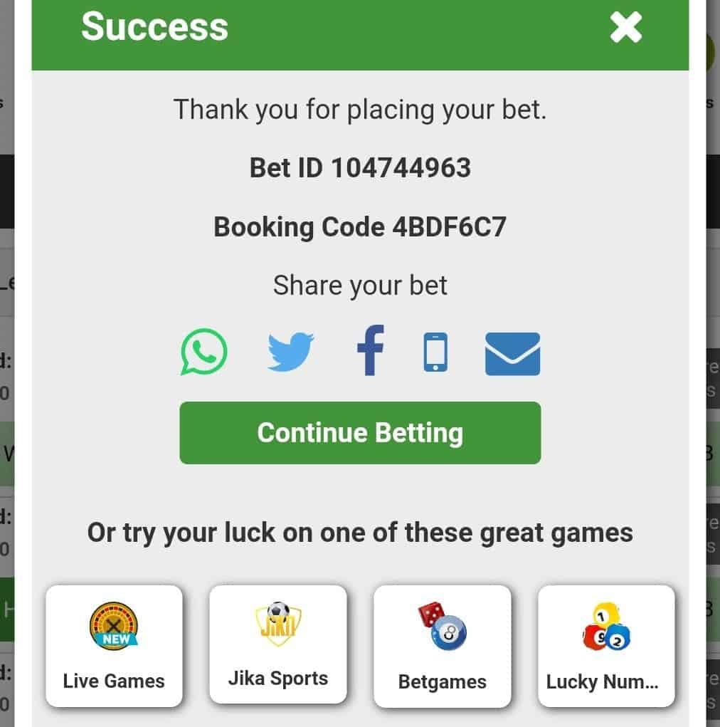 betway book a bet bet id and booking code confirmation