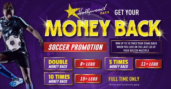 hollywoodbets soccer money back promotion