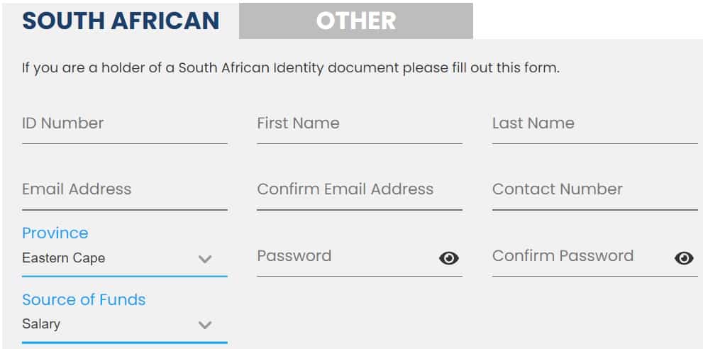 lottostar registration page south africa