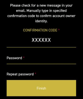 mg sports betting password reset confirmation code