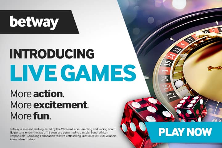 betway live casino games in south africa
