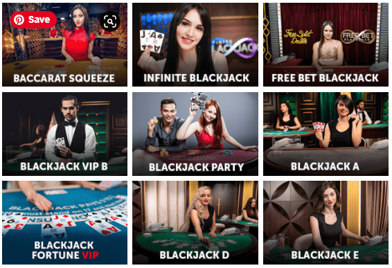 sunbet live games blackjack lobby