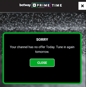 betway prime time promotion no offer today