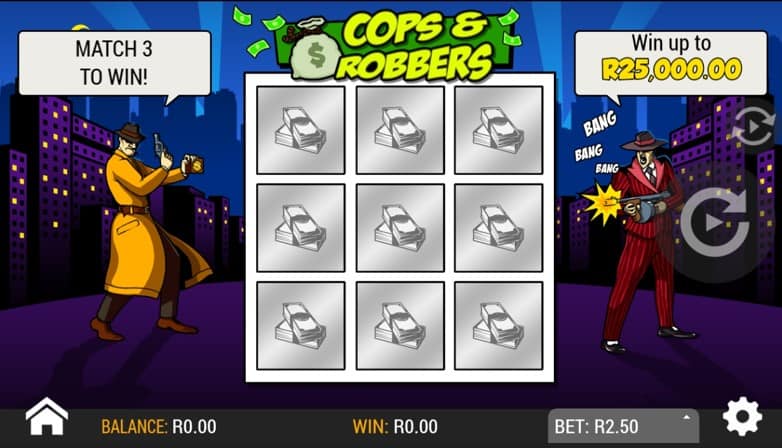 hollywoodbets scratch cards cops and robbers