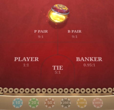 first person golden wealth baccarat evolution gaming