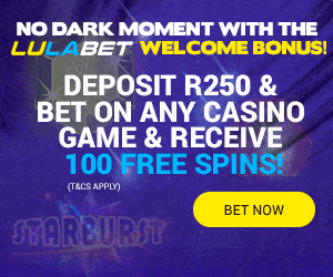 lulabet casino bonus deposit r250 to get 100 spins 300x250