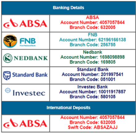 wsb deposit banking details