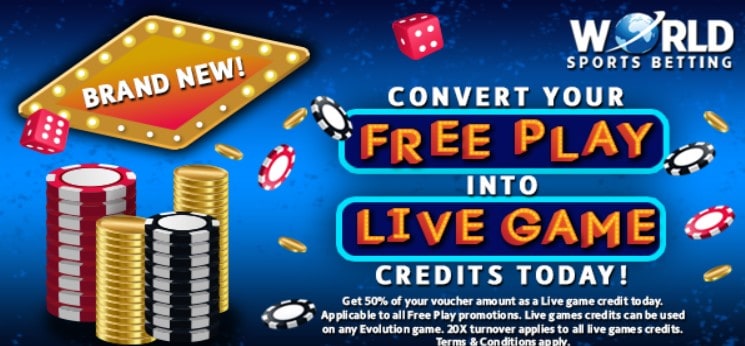 wsb freeplay to live games credits promo
