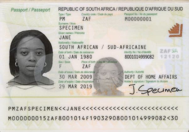 fica south africa passport