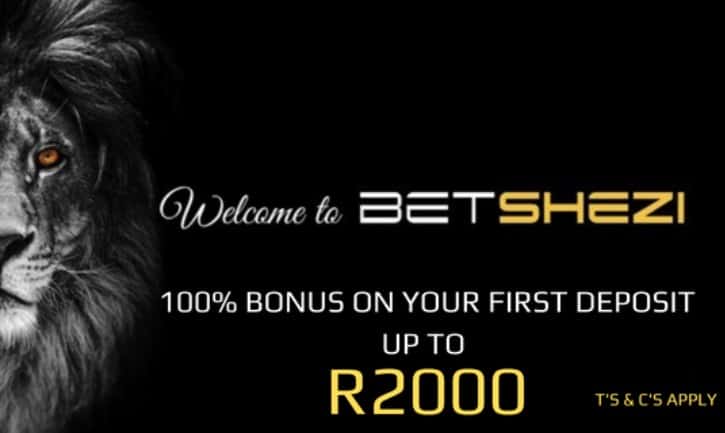 betshezi welcome bonus r2000 deposit match south africa