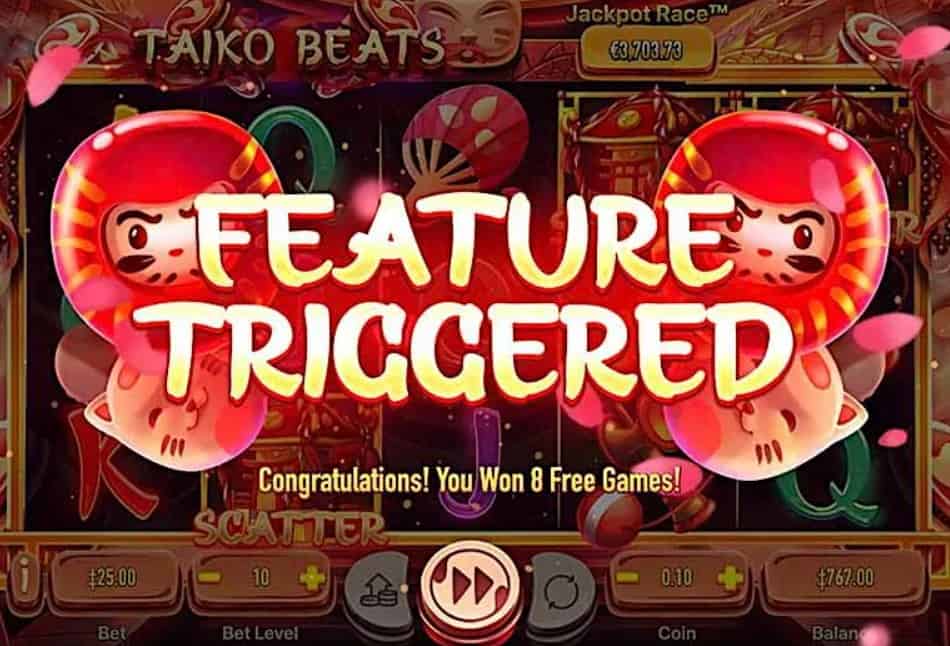 taiko beats habanero slot feature triggered south africa
