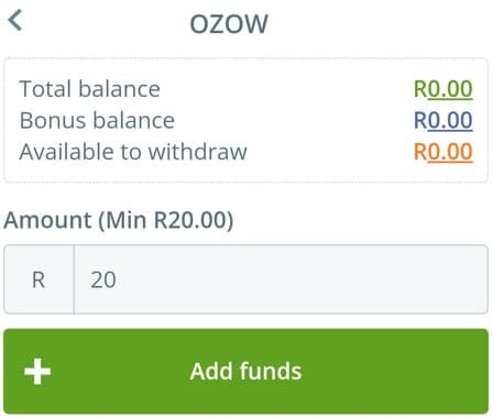 yesplay deposit with ozow south africa