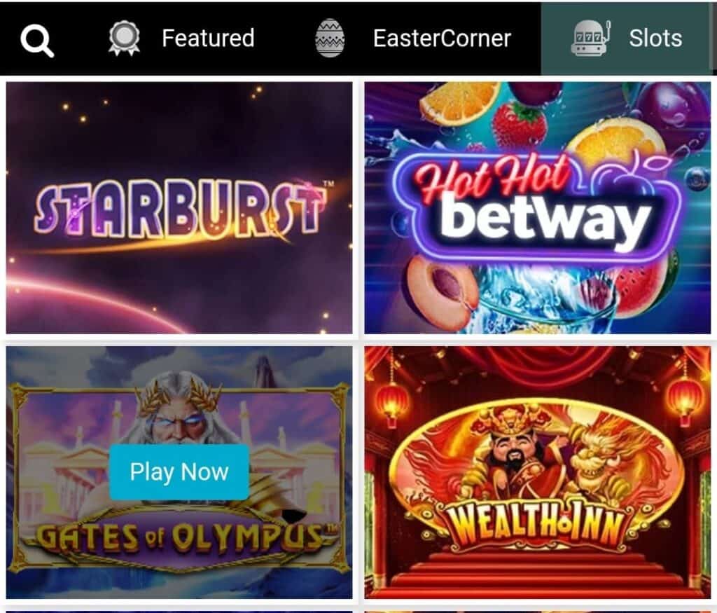 betway slots selection south africa