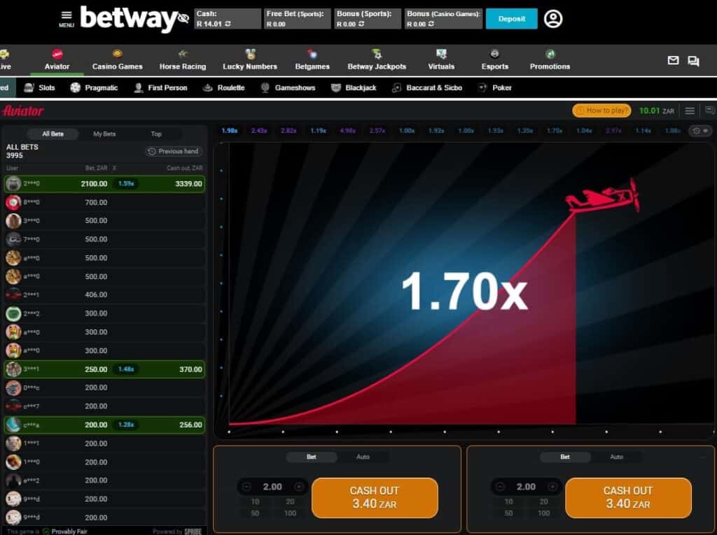 betway aviator 2023 max win now r 3 million